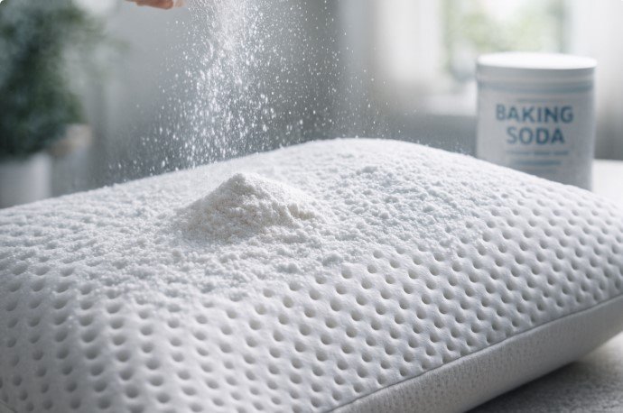Deodorizing memory foam pillow