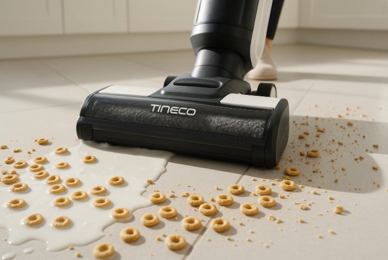 Tineco vacuum cleaning wet mess