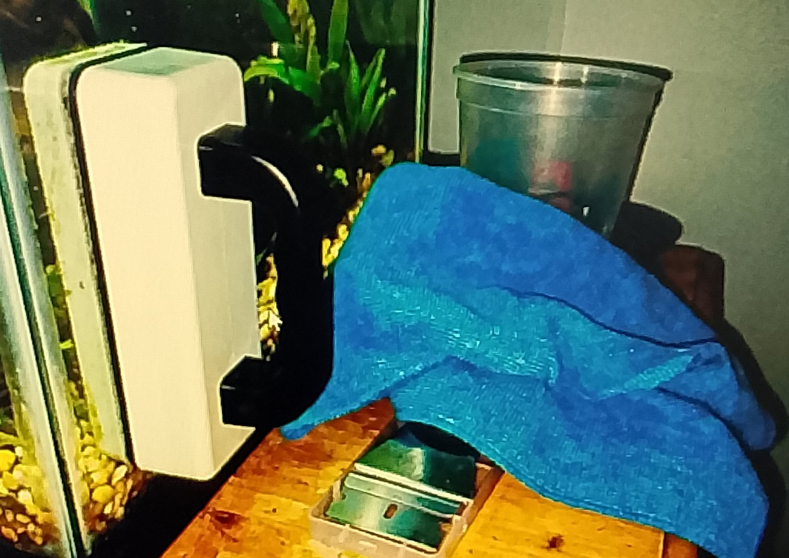 Fish tank cleaning kit with magnet and razor scraper