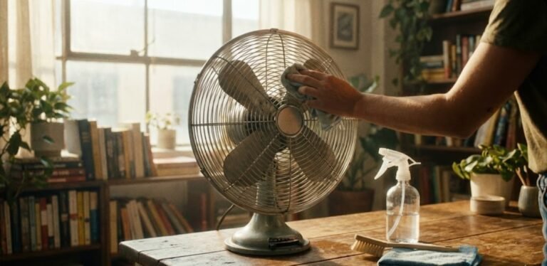how to clean a fan without taking it apart