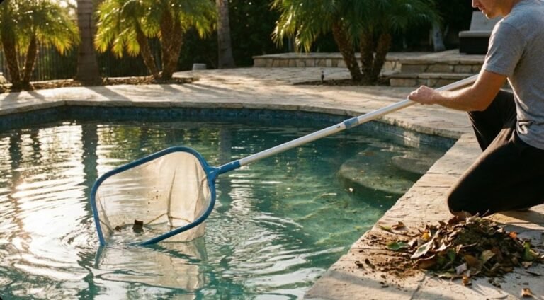 how to clean pool bottom without vacuum