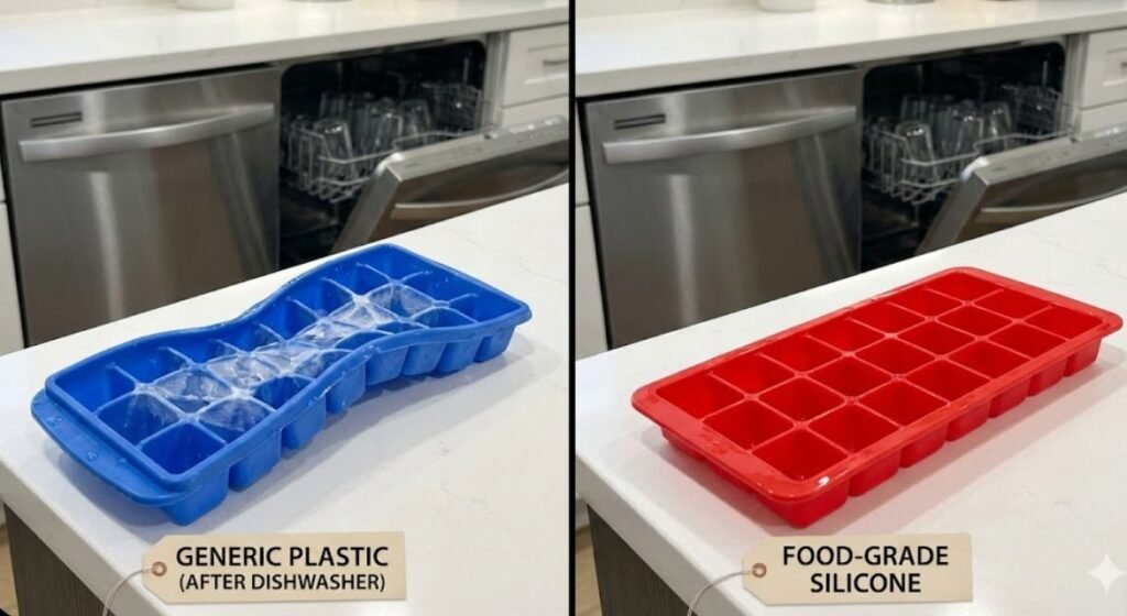 warped plastic vs safe silicone tray