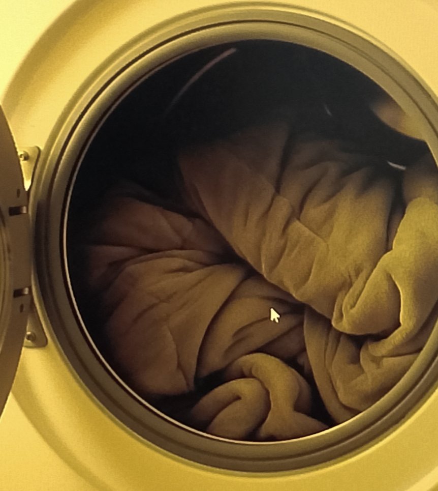 15 lb weighted blanket stuffed inside washing machine drum