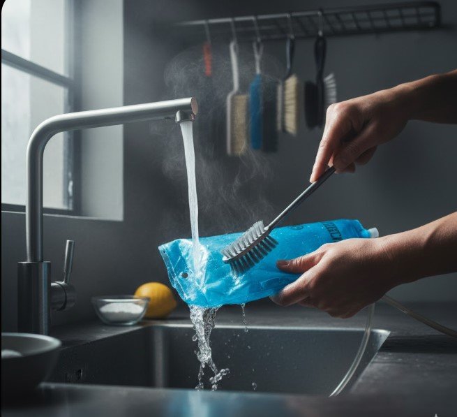 Clean the reservoir separately this is where smells hide Cleaning the CamelBak reservoir separately