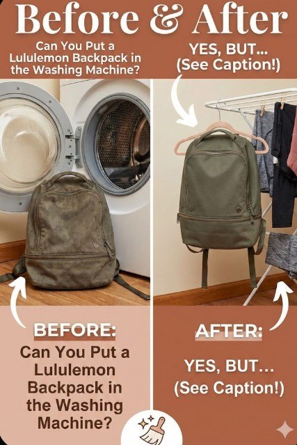 can you put a lululemon backpack in the washing machine
