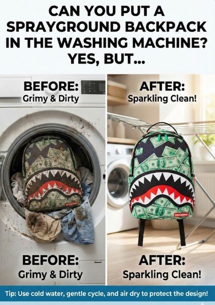 can you put a sprayground backpack in the washing machine can you put a sprayground backpack in the washing machine