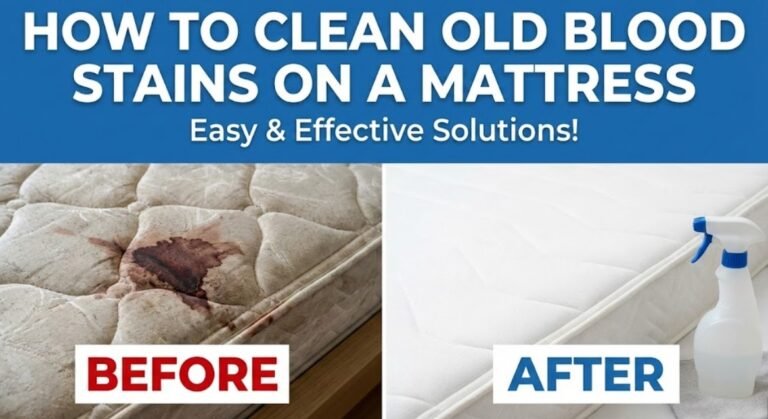 how to clean old blood stain on mattress