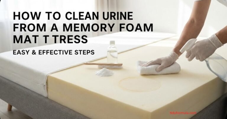 how to clean urine from a mattress memory foam