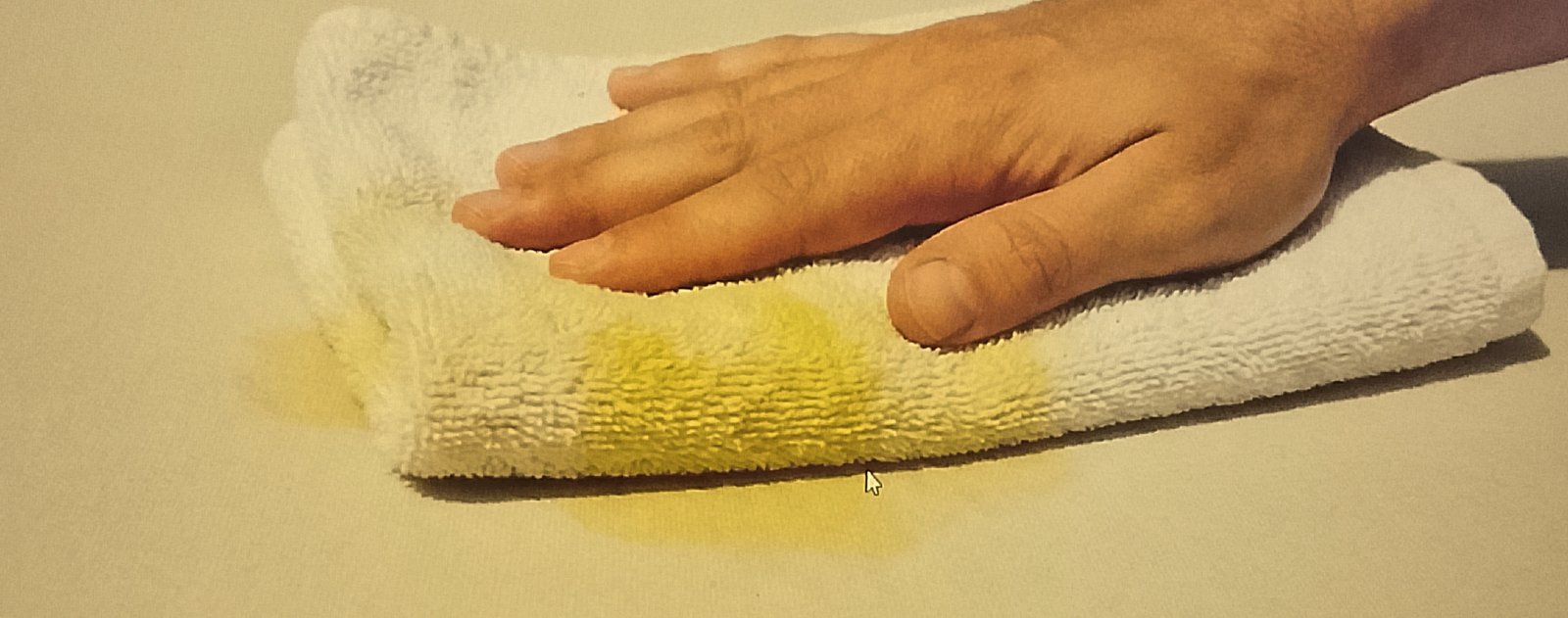 towels dry Blotting urine from mattress using towels