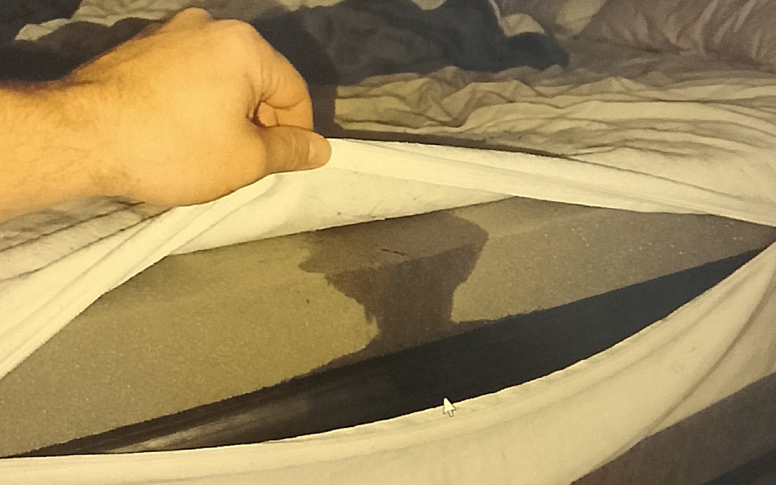 Unzipping the mattress cover immediately