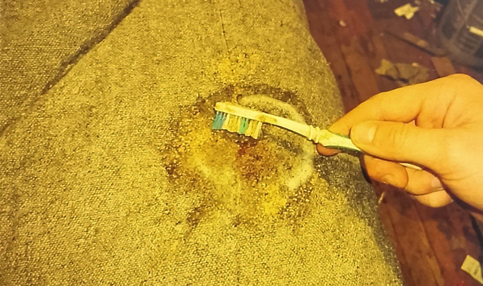 clean the coffee from blanket Spot cleaning a sand weighted blanket with a damp cloth