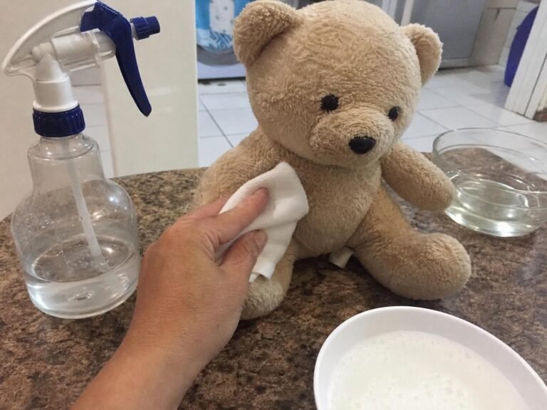 Real household cleaning scene for how to clean plush toys without washing machine