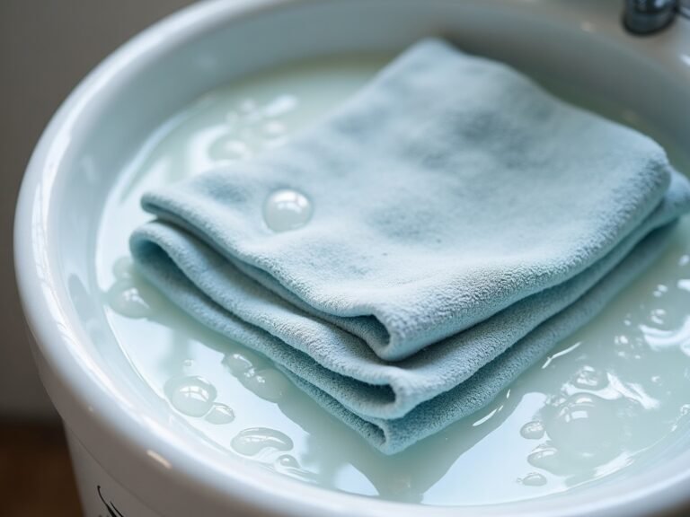 Cloth wiping the exterior spout area of a water dispenser