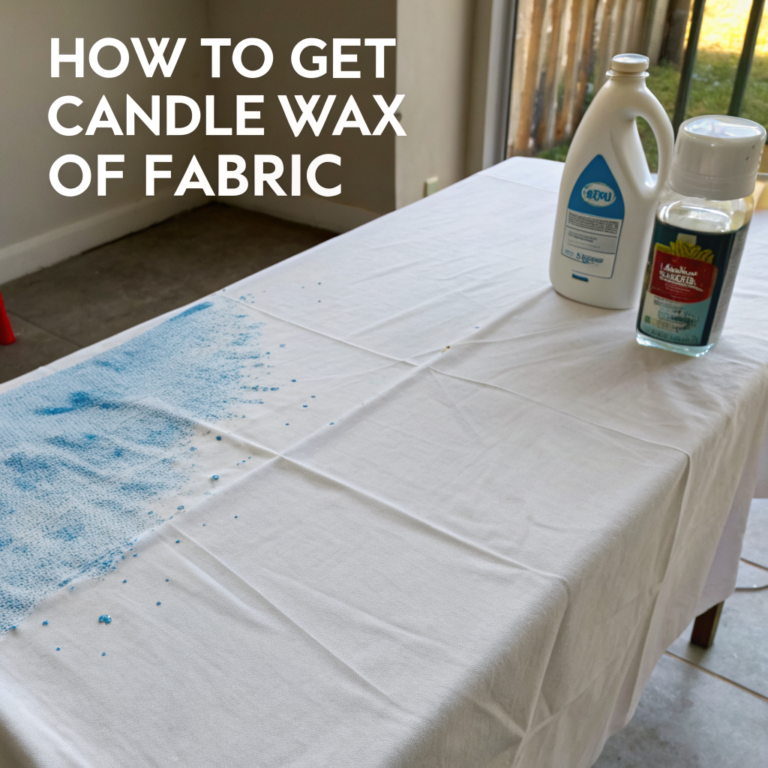 anRCLkE5WzsAB0wI9sU Y miTbsIt9 Tablecloth section scraped clean beside a section still coated in blue wax