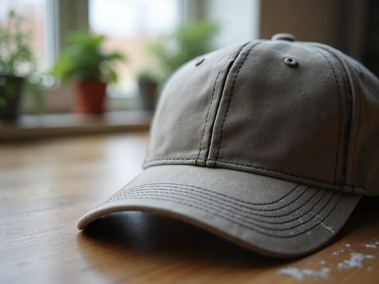 bmYnDWb0oN Bs9 rPZ4gN Ball cap brim and sweatband being scrubbed with a soft brush