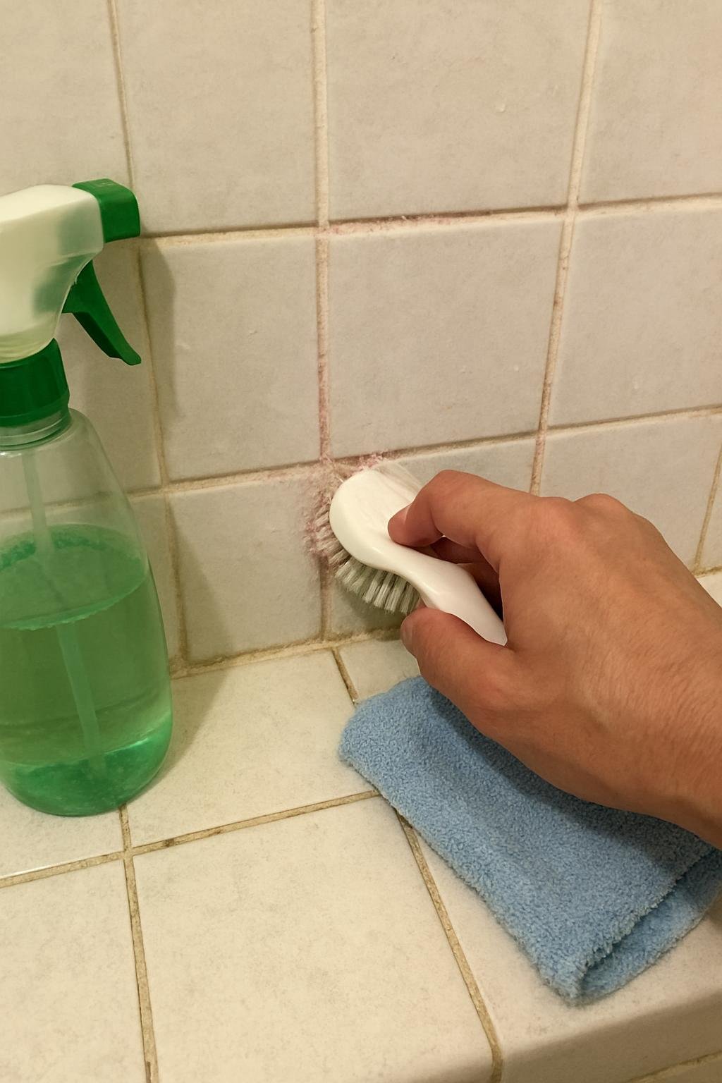 cleaning method 🟩2. Row number 2 125 Close-up household cleaning method for how to remove pink mold from shower grout; best way to remove pink mold from shower grout; remove pink mold from shower grout without damage; safe cleaner for pink mold from shower grout; how to prevent pink mold from shower grout; pink mold from shower grout cleaning mistakes