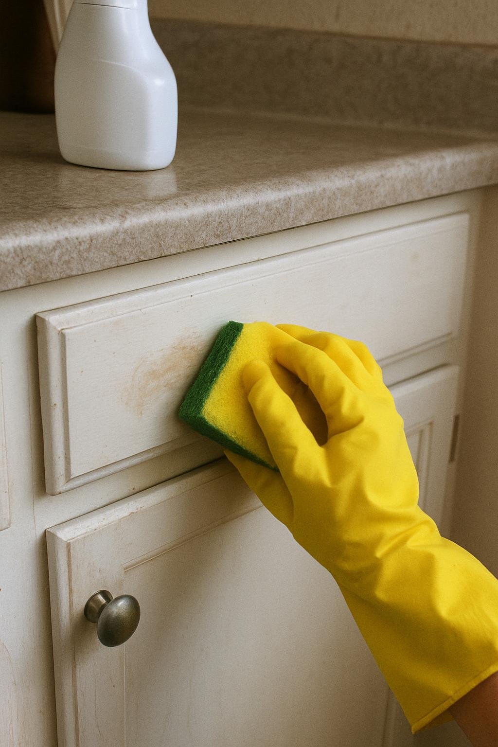 cleaning method 🟩2. Row number 2 136 Close-up of cleaninghow to remove grease from painted kitchen cabinets