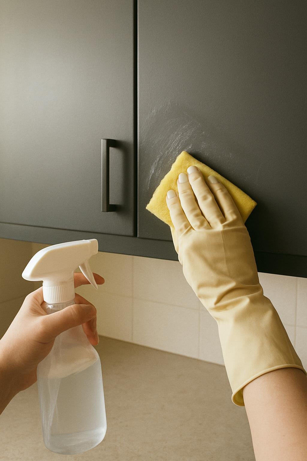 cleaning method 🟩2. Row number 2 137 Close-up of cleaninghow to clean matte kitchen cabinets without streaks