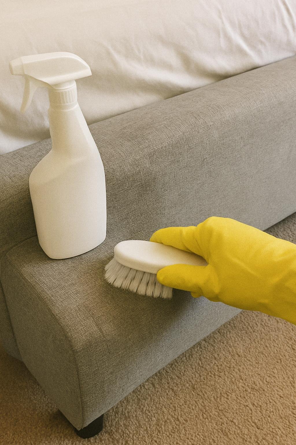 cleaning method 🟩2. Row number 2 166 Close-up of cleaninghow to clean a fabric bed frame