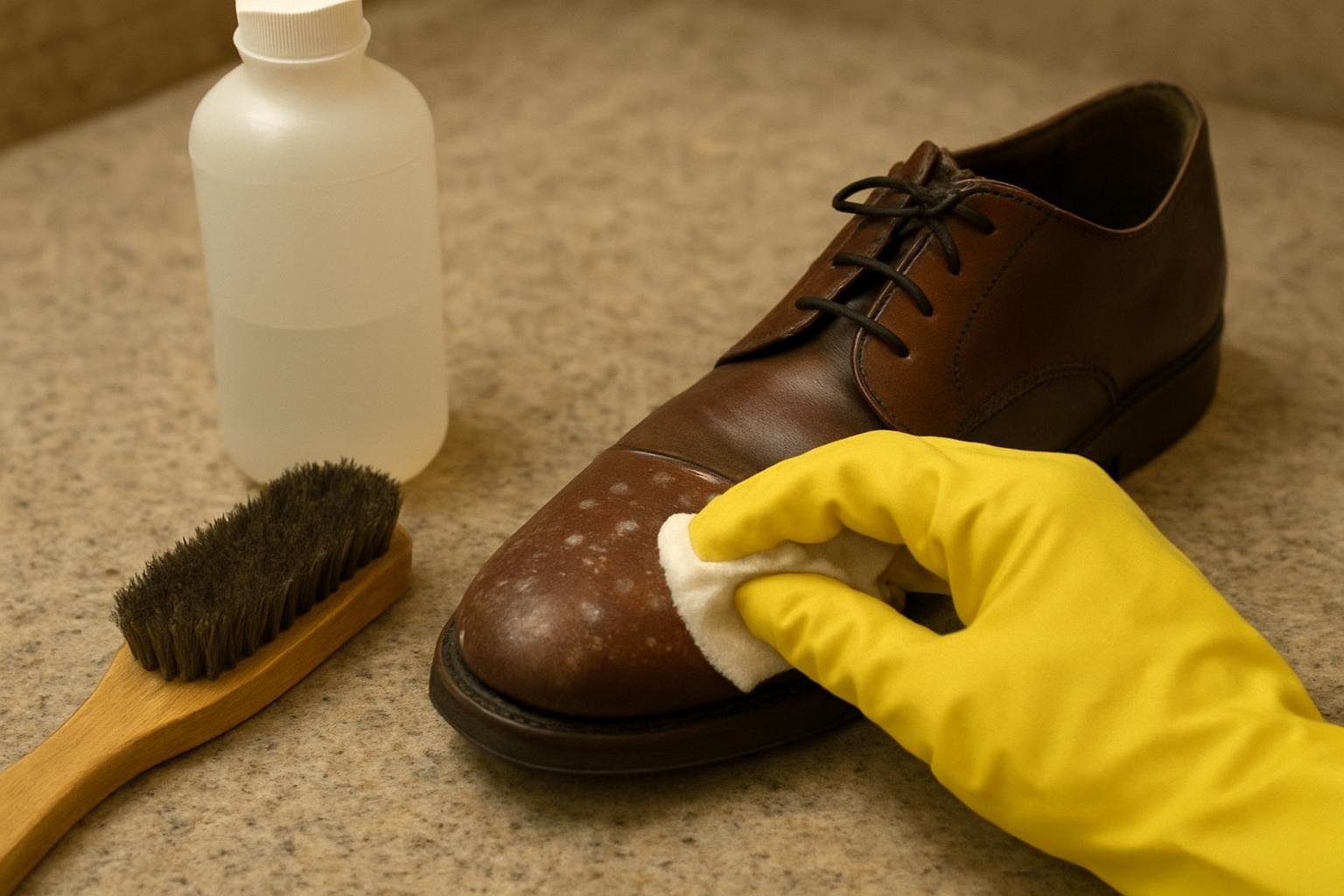 cleaning method 🟩2. Row number 2 168 Close-up of cleaninghow to remove salt stains from leather shoes
