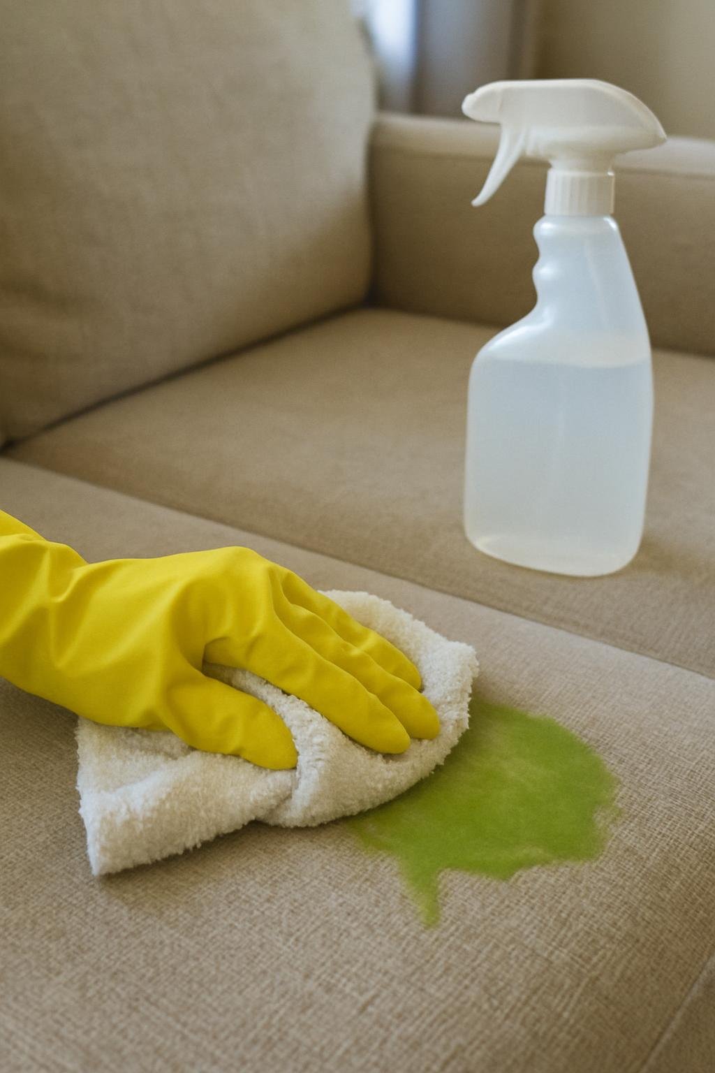 cleaning method 🟩2. Row number 2 176 Close-up of cleaninghow to remove slime from a fabric couch