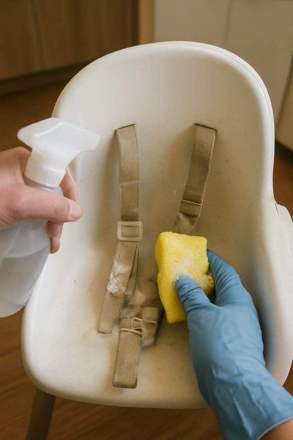 cleaning method 🟩2. Row number 2 180 Close-up of cleaninghow to clean high chair straps