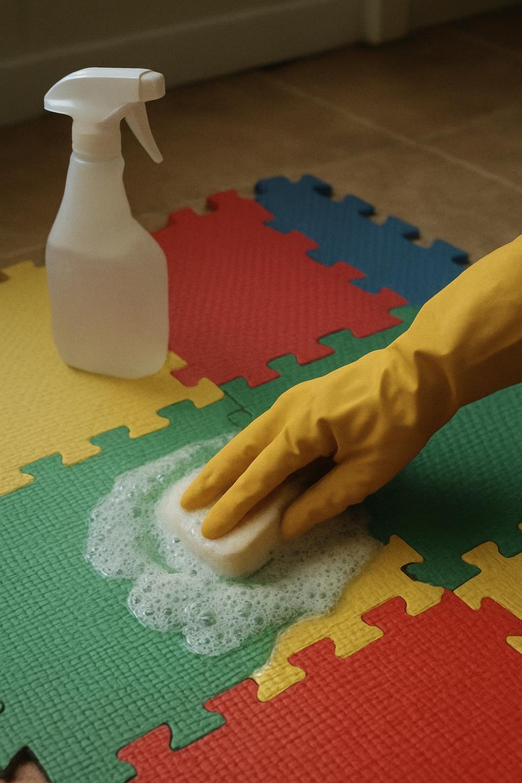 cleaning method 🟩2. Row number 2 181 Close-up of cleaninghow to clean foam play mats safely