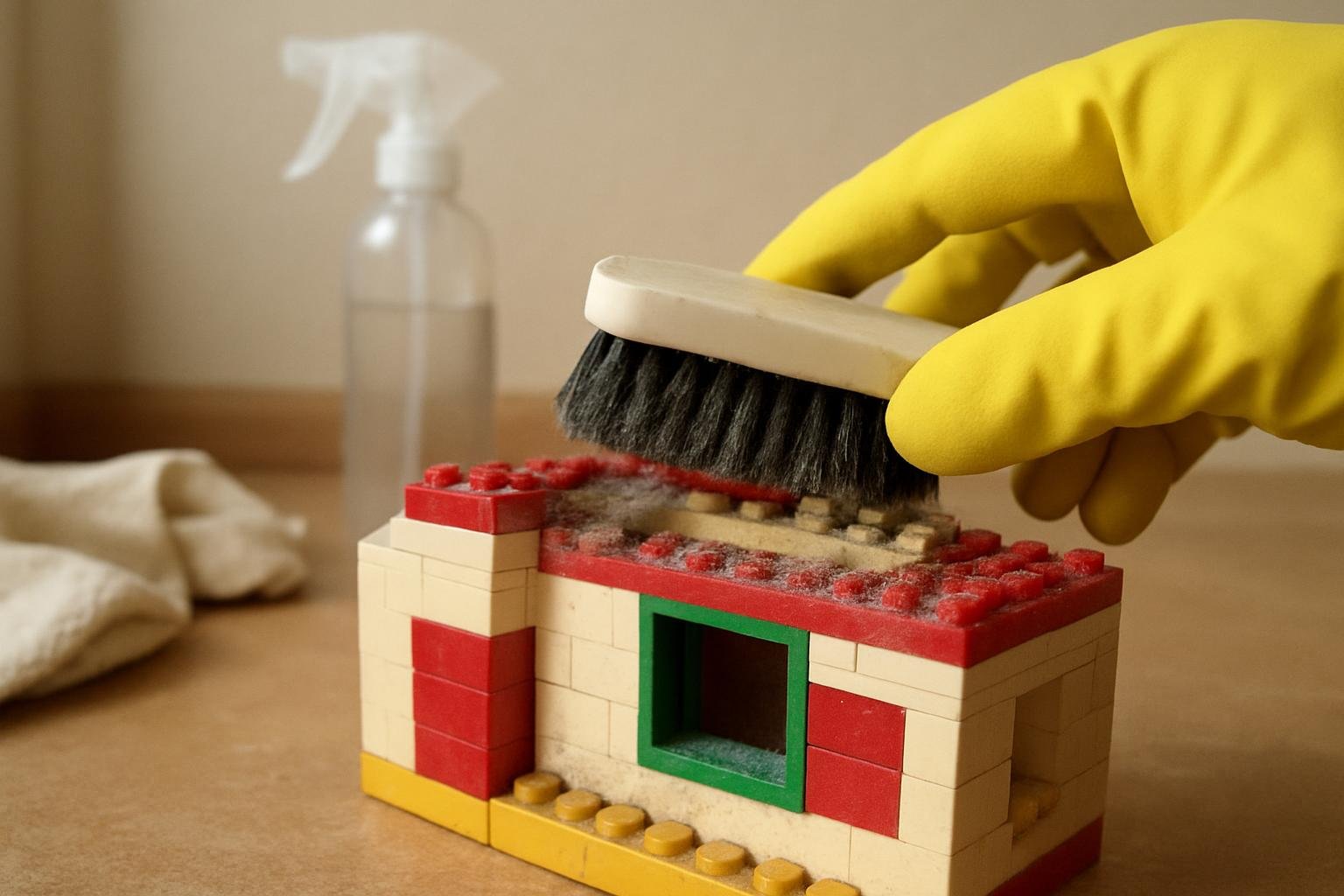 cleaning method 🟩2. Row number 2 182 Close-up of cleaninghow to clean dust from LEGO without taking it apart