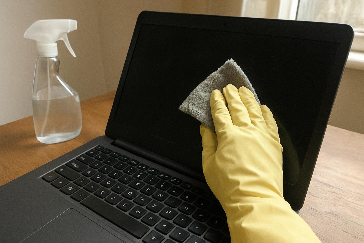 cleaning method 🟩2. Row number 2 184 Close-up of cleaninghow to clean a laptop screen without streaks