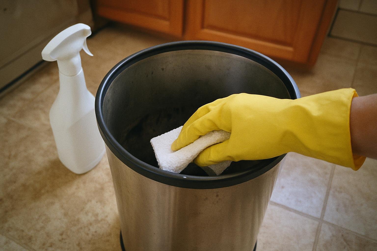 cleaning method 🟩2. Row number 2 195 Close-up of cleaninghow to deodorize a kitchen trash can
