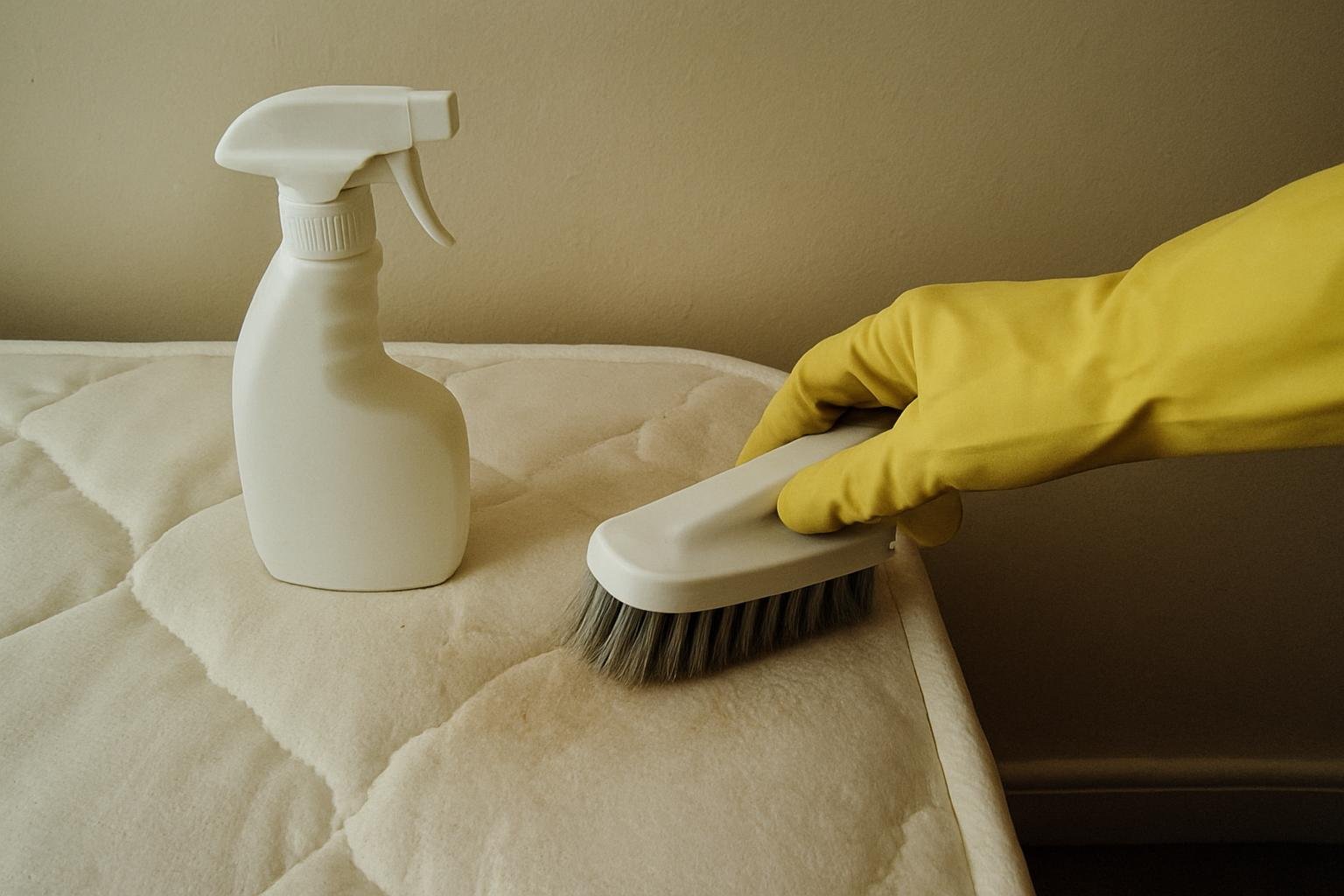 Close-up of cleaninghow to remove damp smell from bedroom 
