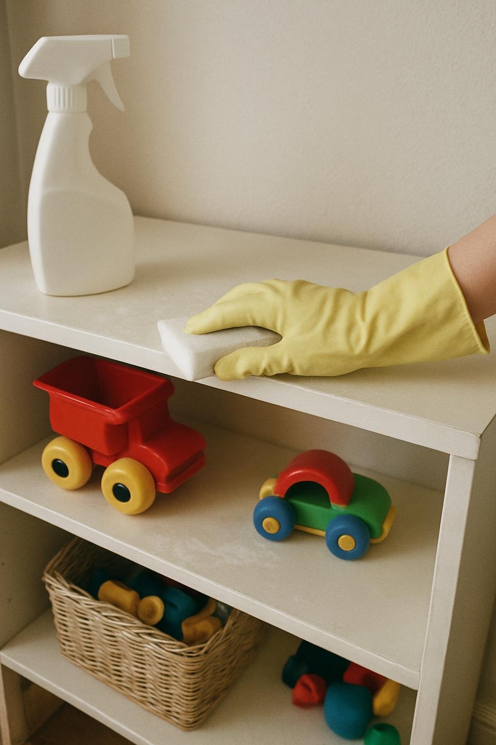 Close-up of cleaningtoy organization ideas for small spaces 