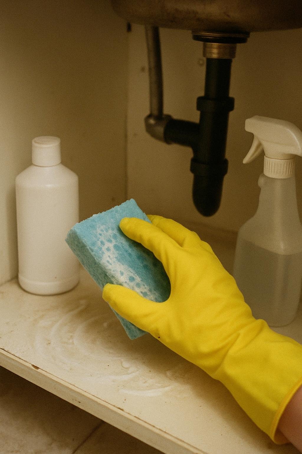 cleaning method 🟩2. Row number 2 210 Close-up of cleaningunder sink organization for cleaning supplies