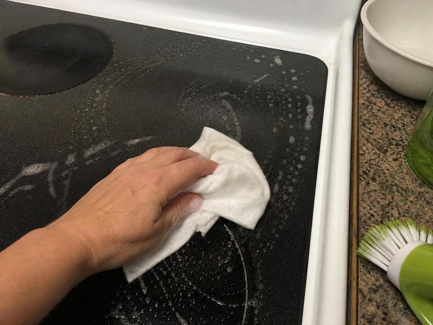 Close-up household cleaning method for household cleaning checklist