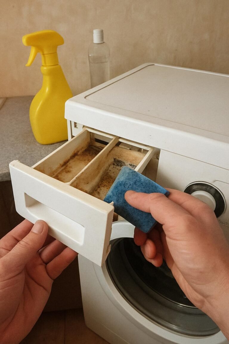 Real household cleaning scene for how to clean washing machine detergent drawer; best way to clean washing machine detergent drawer; clean washing machine detergent drawer without damage; safe cleaner for washing machine detergent drawer; washing machine detergent drawer cleaning mistakes; how often to clean washing machine detergent drawer