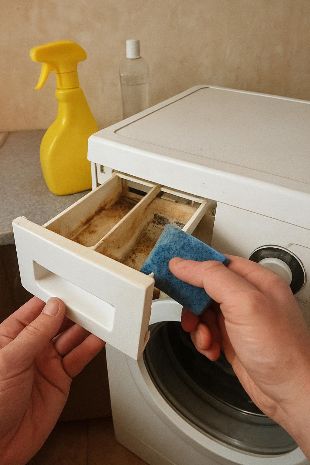 output1 117 Real household cleaning scene for how to clean washing machine detergent drawer; best way to clean washing machine detergent drawer; clean washing machine detergent drawer without damage; safe cleaner for washing machine detergent drawer; washing machine detergent drawer cleaning mistakes; how often to clean washing machine detergent drawer
