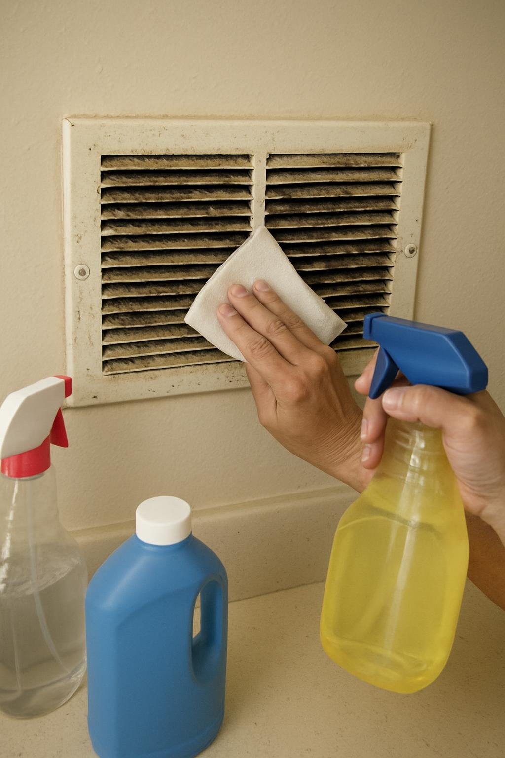 Real household cleaning scene for how to clean mold from air conditioner vents; best way to clean mold from air conditioner vents; clean mold from air conditioner vents without damage; safe cleaner for mold from air conditioner vents; mold from air conditioner vents cleaning mistakes; how often to clean mold from air conditioner vents