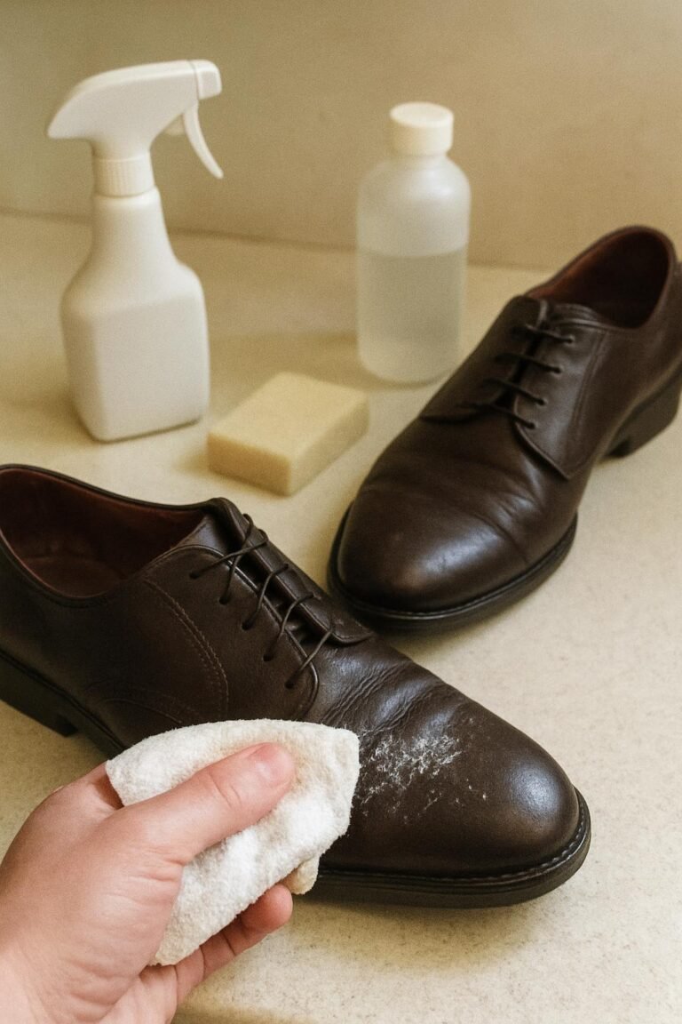 output1 168 Real household cleaning scene for how to remove salt stains from leather shoes; best way to remove salt stains from leather shoes; remove salt stains from leather shoes without damage; safe cleaner for salt stains from leather shoes; how to prevent salt stains from leather shoes; salt stains from leather shoes cleaning mistakes