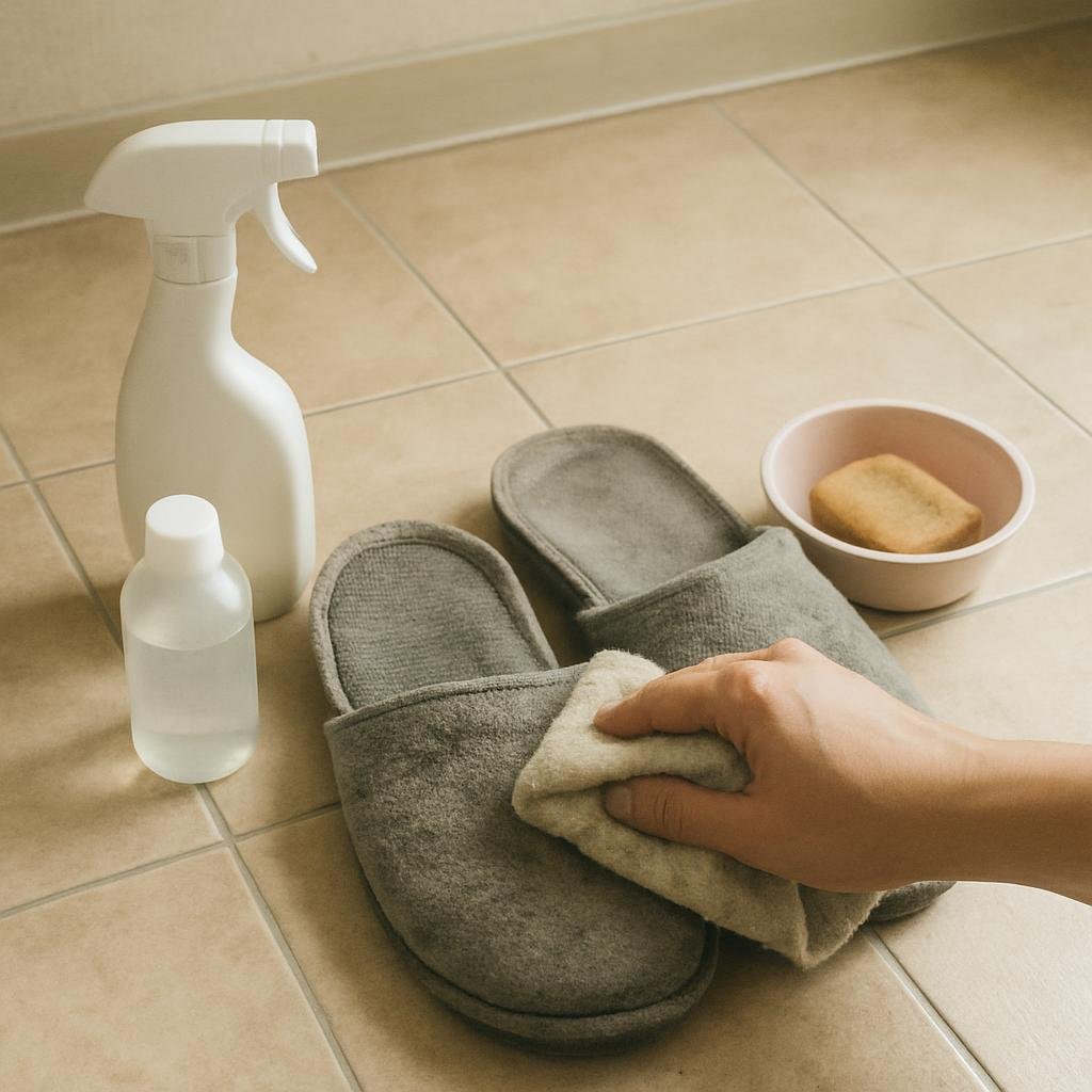 Real household cleaning scene for how to clean slippers without washing machine; best way to clean slippers without washing machine; clean slippers without washing machine without damage; safe cleaner for slippers without washing machine; slippers without washing machine cleaning mistakes; how often to clean slippers without washing machine