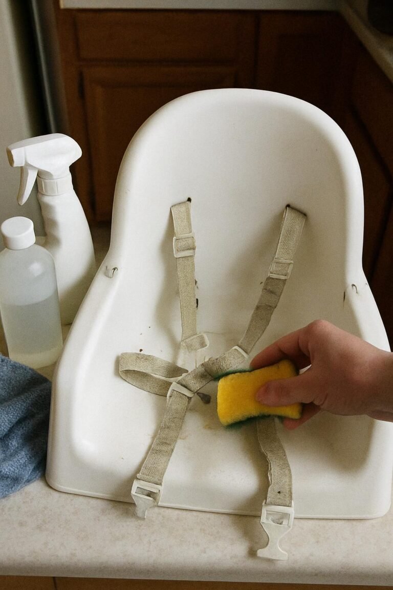 output1 180 Real household cleaning scene for how to clean high chair straps; best way to clean high chair straps; clean high chair straps without damage; safe cleaner for high chair straps; high chair straps cleaning mistakes; how often to clean high chair straps