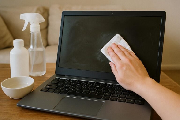 output1 184 Real household cleaning scene for how to clean a laptop screen without streaks; best way to clean a laptop screen without streaks; clean a laptop screen without streaks without damage; safe cleaner for a laptop screen without streaks; a laptop screen without streaks cleaning mistakes; how often to clean a laptop screen without streaks