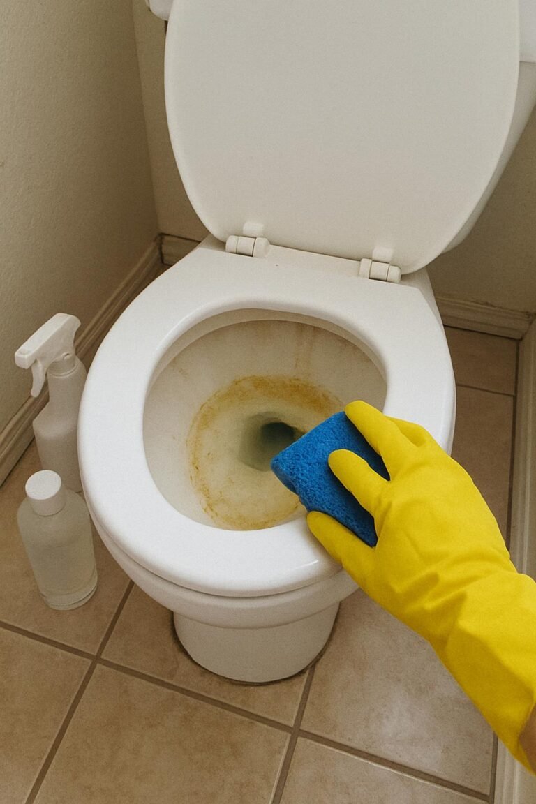 Real household cleaning scene for how to remove urine scale from toilet bowl; best way to remove urine scale from toilet bowl; remove urine scale from toilet bowl without damage; safe cleaner for urine scale from toilet bowl; how to prevent urine scale from toilet bowl; urine scale from toilet bowl cleaning mistakes
