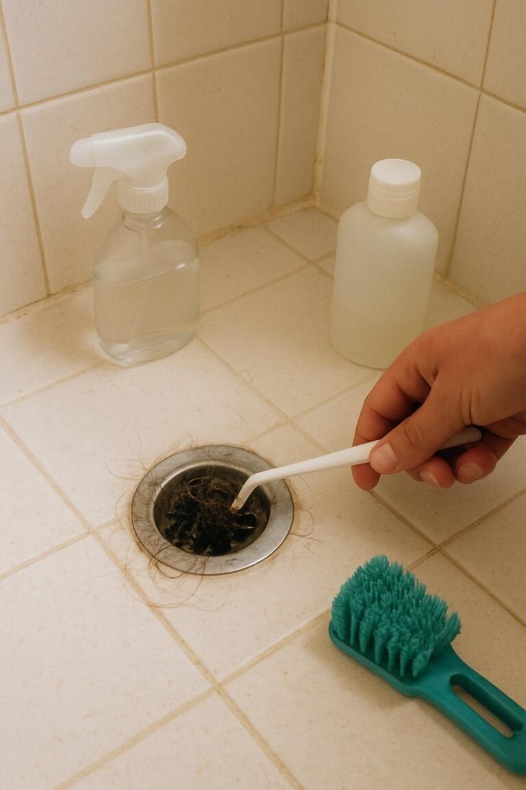 Real household cleaning scene for how to clean hair from shower drain without chemicals; best way to clean hair from shower drain without chemicals; clean hair from shower drain without chemicals without damage; safe cleaner for hair from shower drain without chemicals; hair from shower drain without chemicals cleaning mistakes; how often to clean hair from shower drain without chemicals